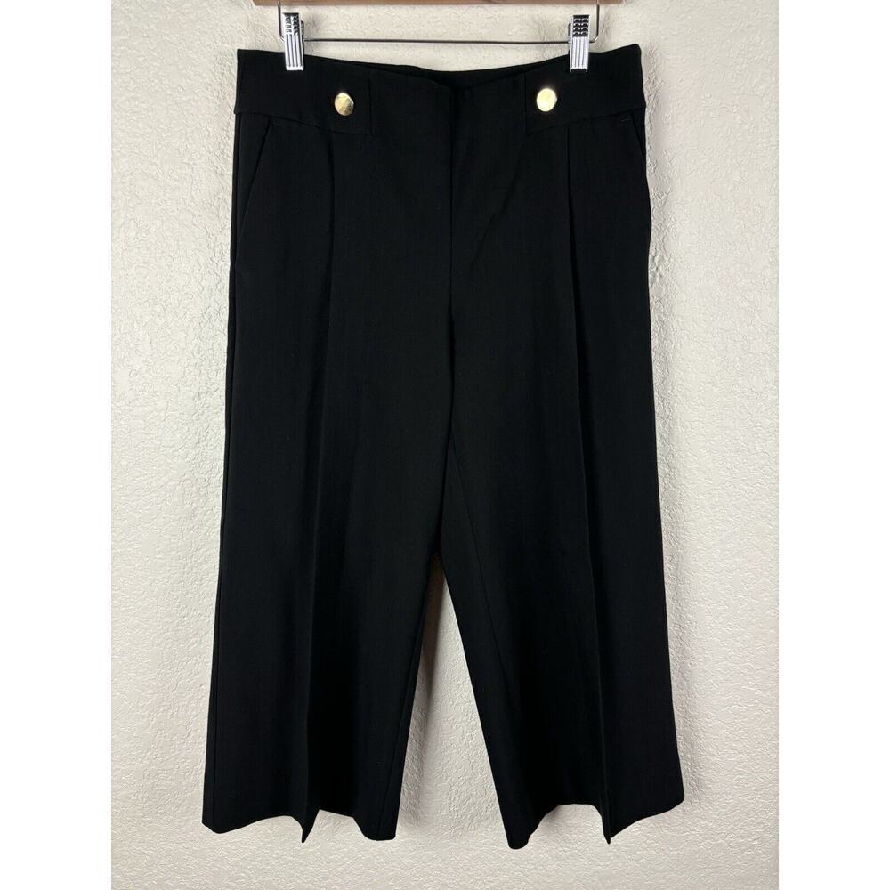LOFT Trouser Dress Pants Black Women Size 4 Business Casual Slacks Modern Office